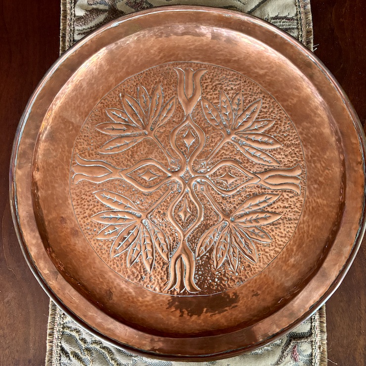 Hand Beaten Copper Plate
